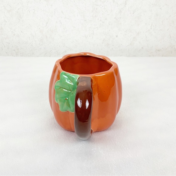 3D Large Orange Pumpkin Coffee Mug 16.5 Oz Fall Harvest Thanksgiving Farmhouse - Picture 4 of 6